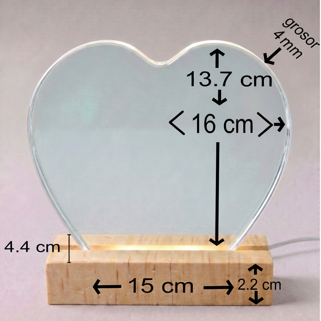 Corazón de Cristal G - Medidas