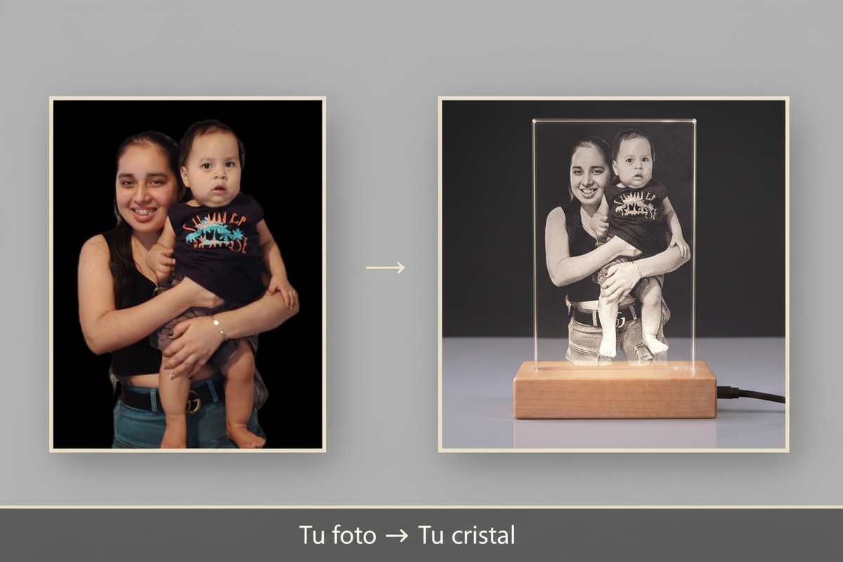 Tu foto → Tu cristal K9 Delgado